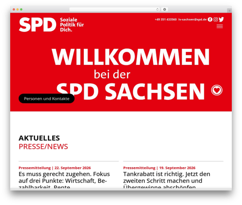 spd WordPress theme - sachsenspd.de