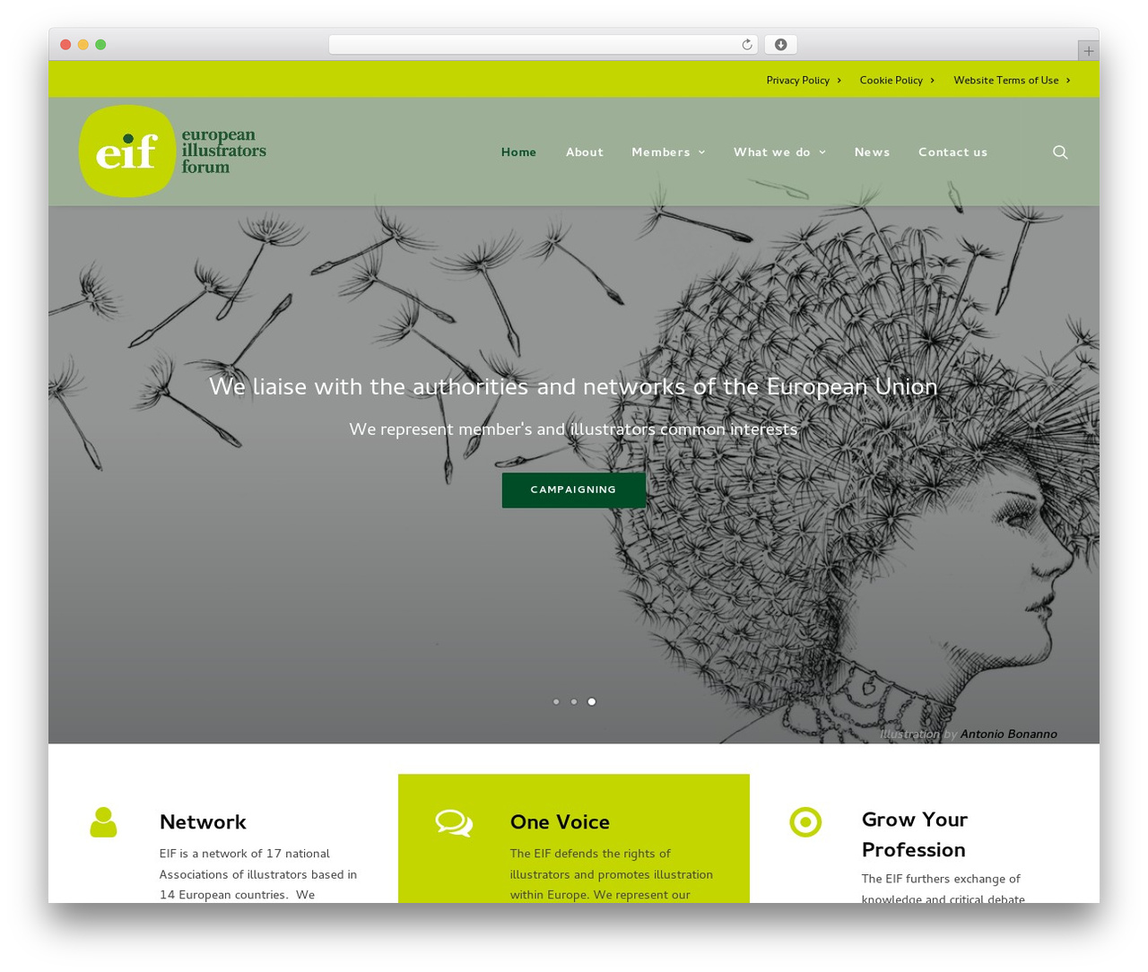 Uncode WordPress theme - european-illustrators-forum.com