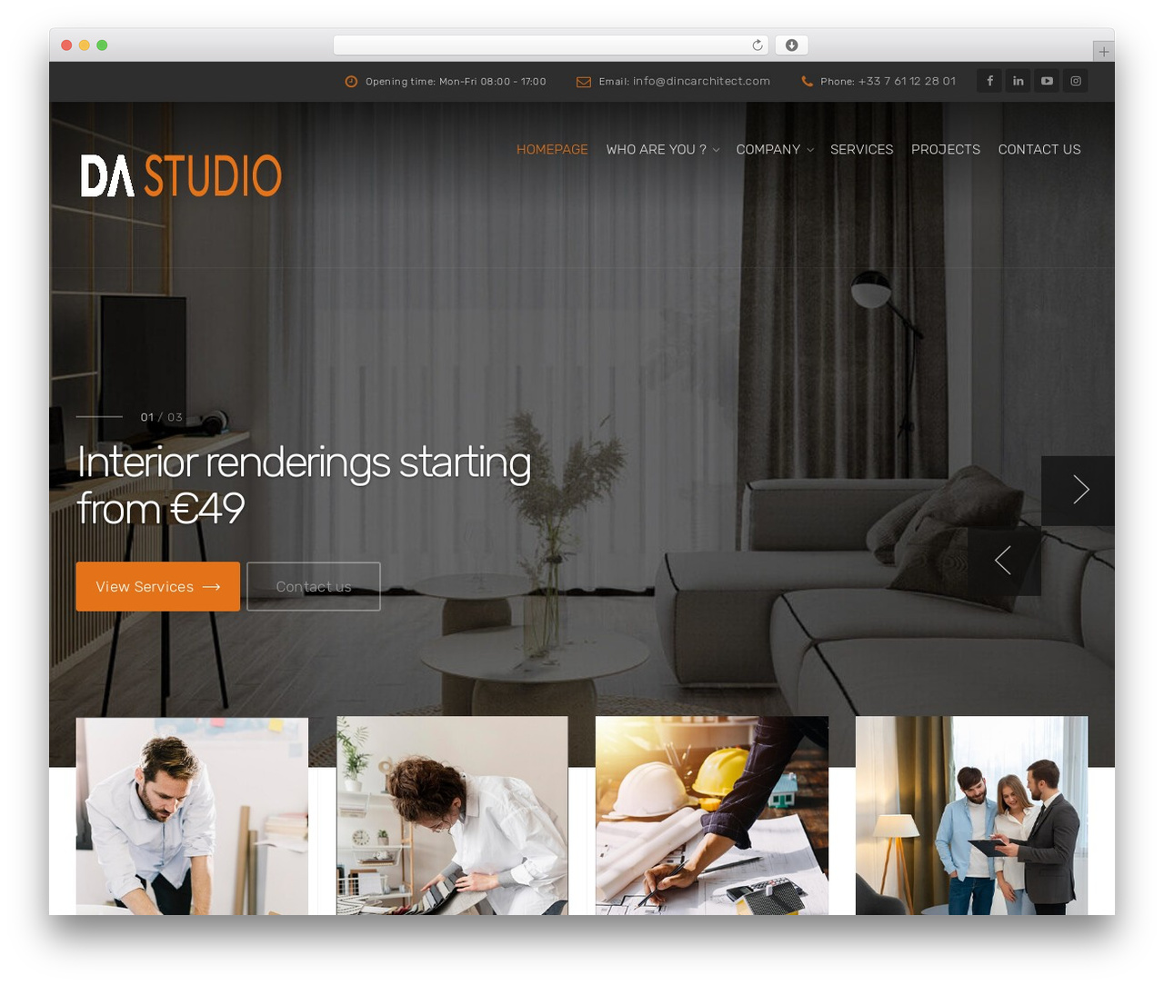 WordPress website theme Interico - dincarchitect.com WordPress website theme Interico - dincarchitect.com