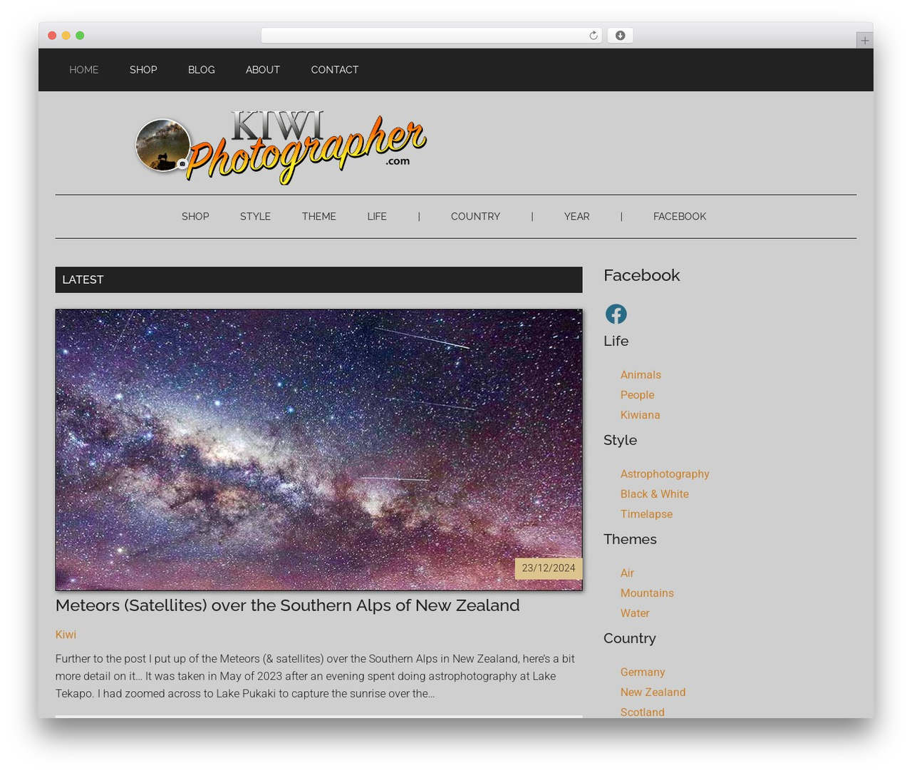 Genesis theme WordPress - kiwiphotographer.com Genesis theme WordPress - kiwiphotographer.com