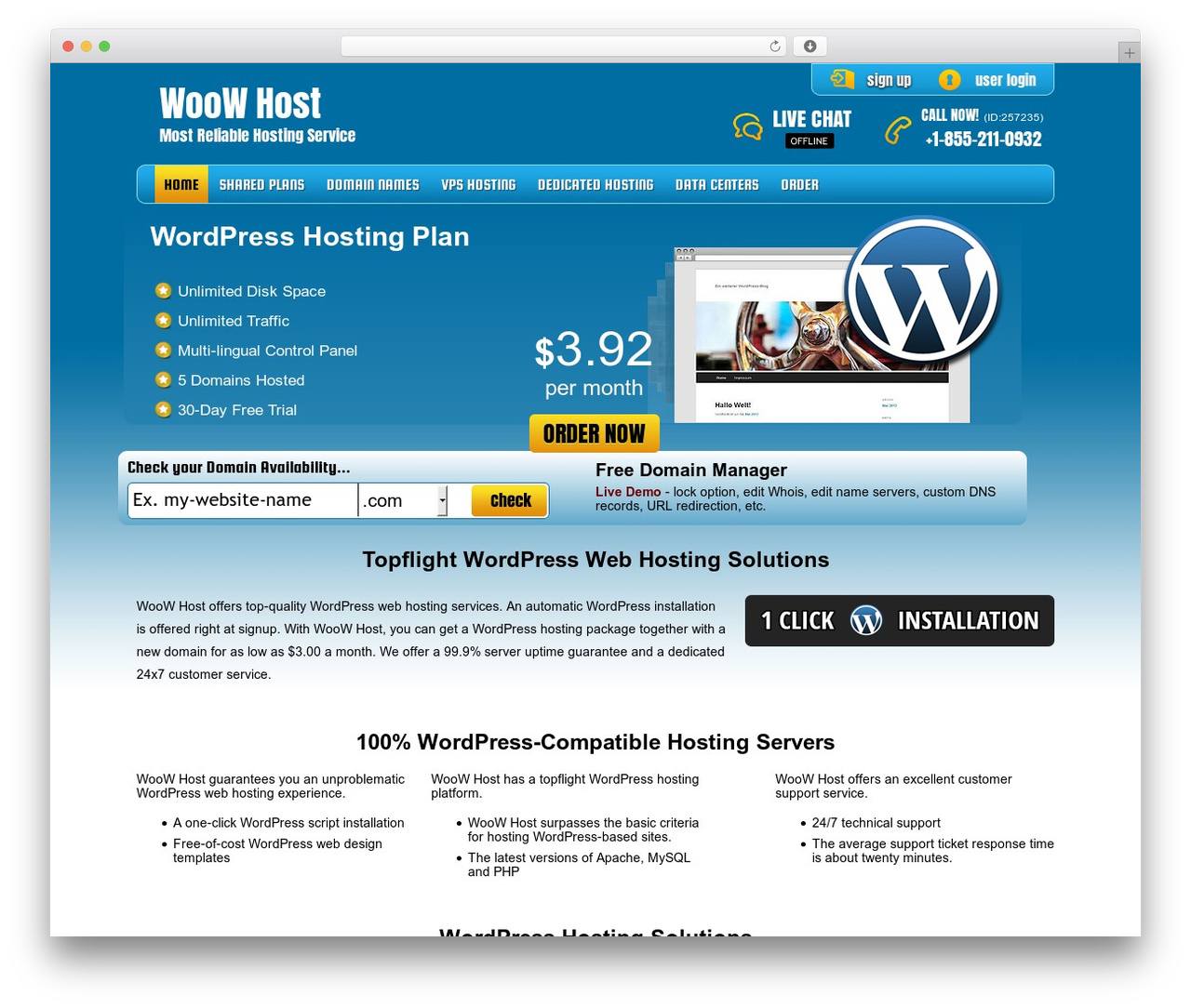 PHP Hosting theme WordPress - woow.host PHP Hosting theme WordPress - woow.host