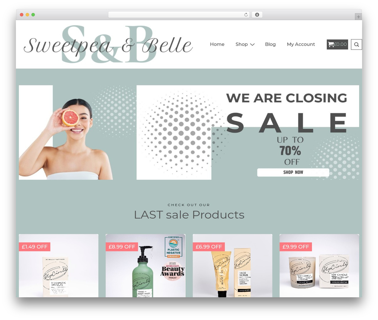 Responsive theme WordPress - sweetpeaandbelle.co.uk