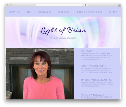 cherry top WordPress theme - lightofbrian.com