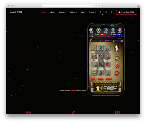 Leverage WordPress gaming theme - jewelrpg.com