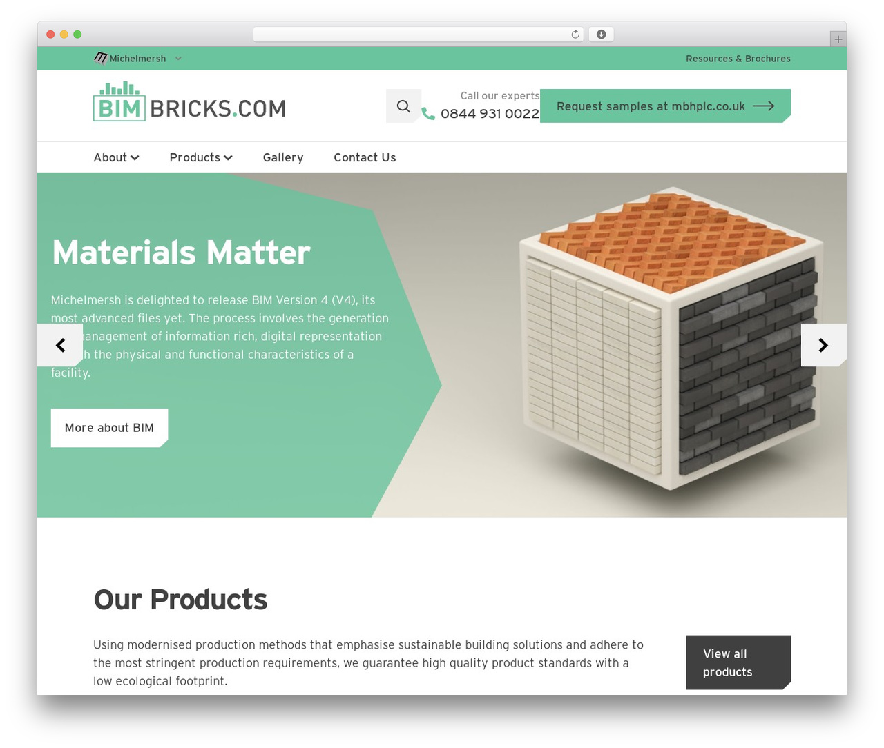 WordPress theme Michelmersh Clay Brick Specialist - bimbricks.com