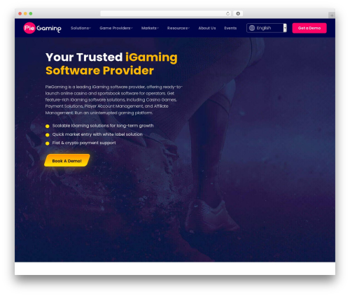 iGaming Software Development WordPress page theme - piegaming.com