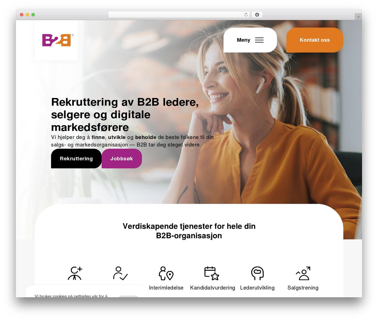 Screenpartner WordPress theme design - b2b.no