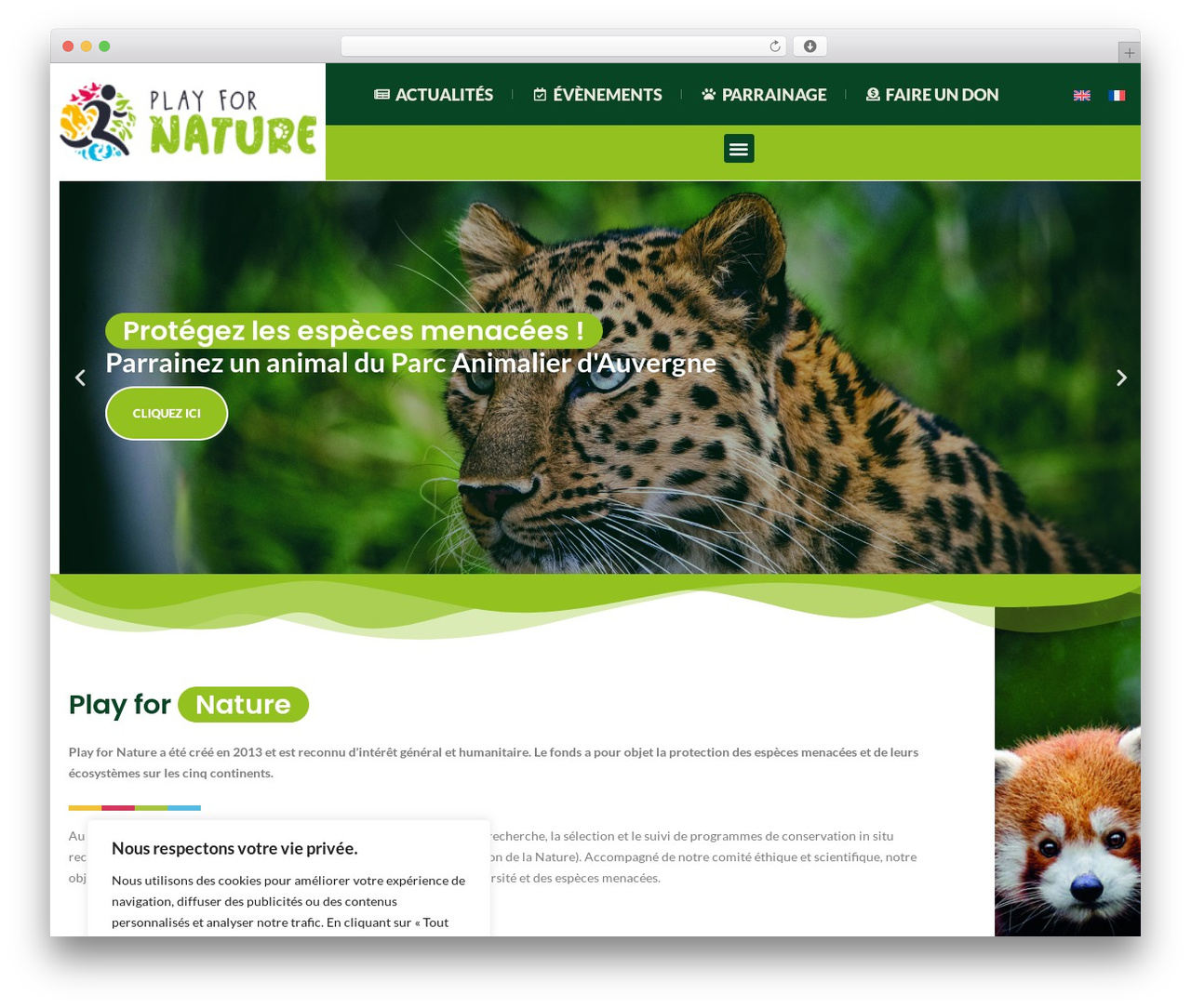 Thème Wordpress theme WordPress - playfornature.org Thème Wordpress theme WordPress - playfornature.org
