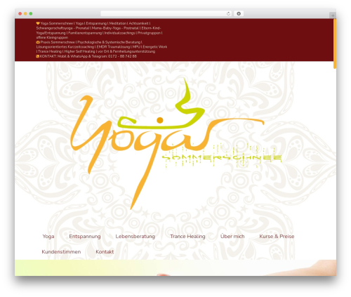 WordPress theme Yooco - yoga-sommerschnee.de