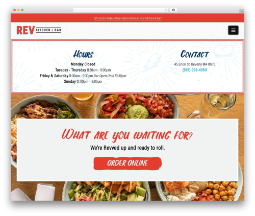 Tco email forms WordPress plugin - revkitchenandbar.com
