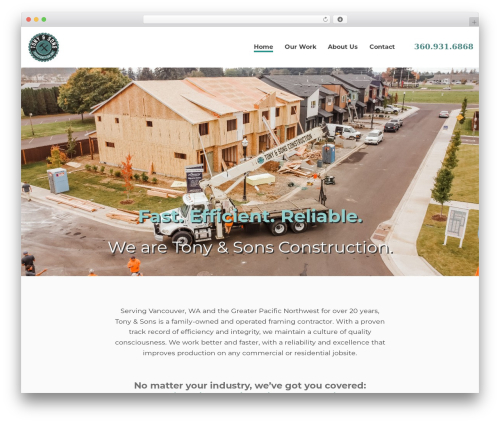 Showbiz WordPress plugin - tonyandsonsframing.com