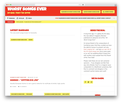Doberman theme WordPress - worstsongsever.com