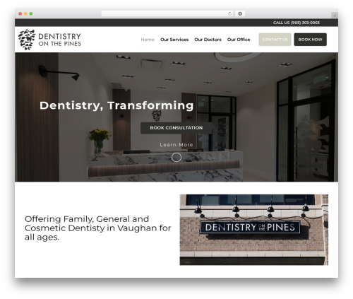 Duptronics WordPress theme - dentistryonthepines.com