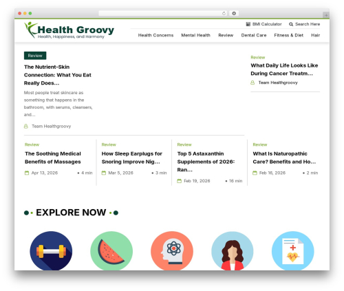 Health food WordPress theme - healthgroovy.com