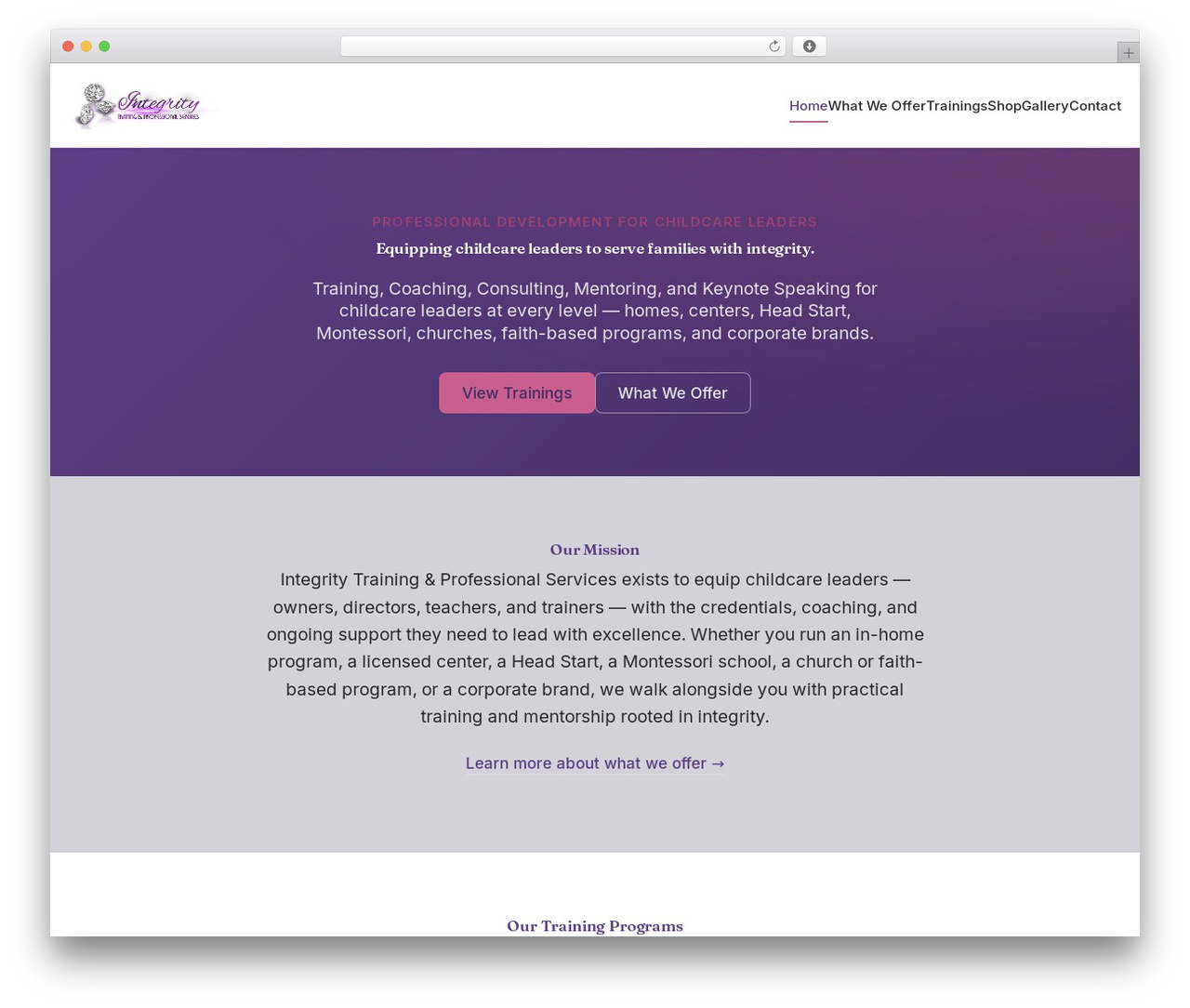 Integrity Training WordPress theme - integritytrain.org Integrity Training WordPress theme - integritytrain.org