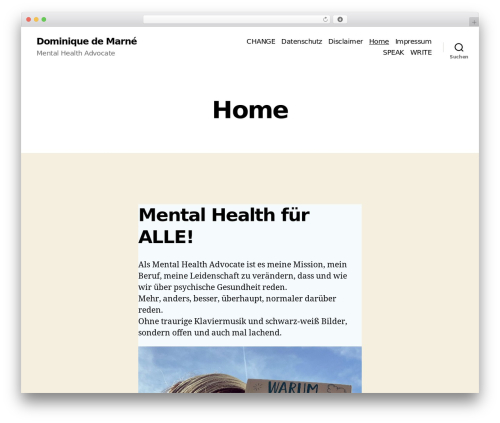Twenty Twenty theme WordPress free - demarne.de