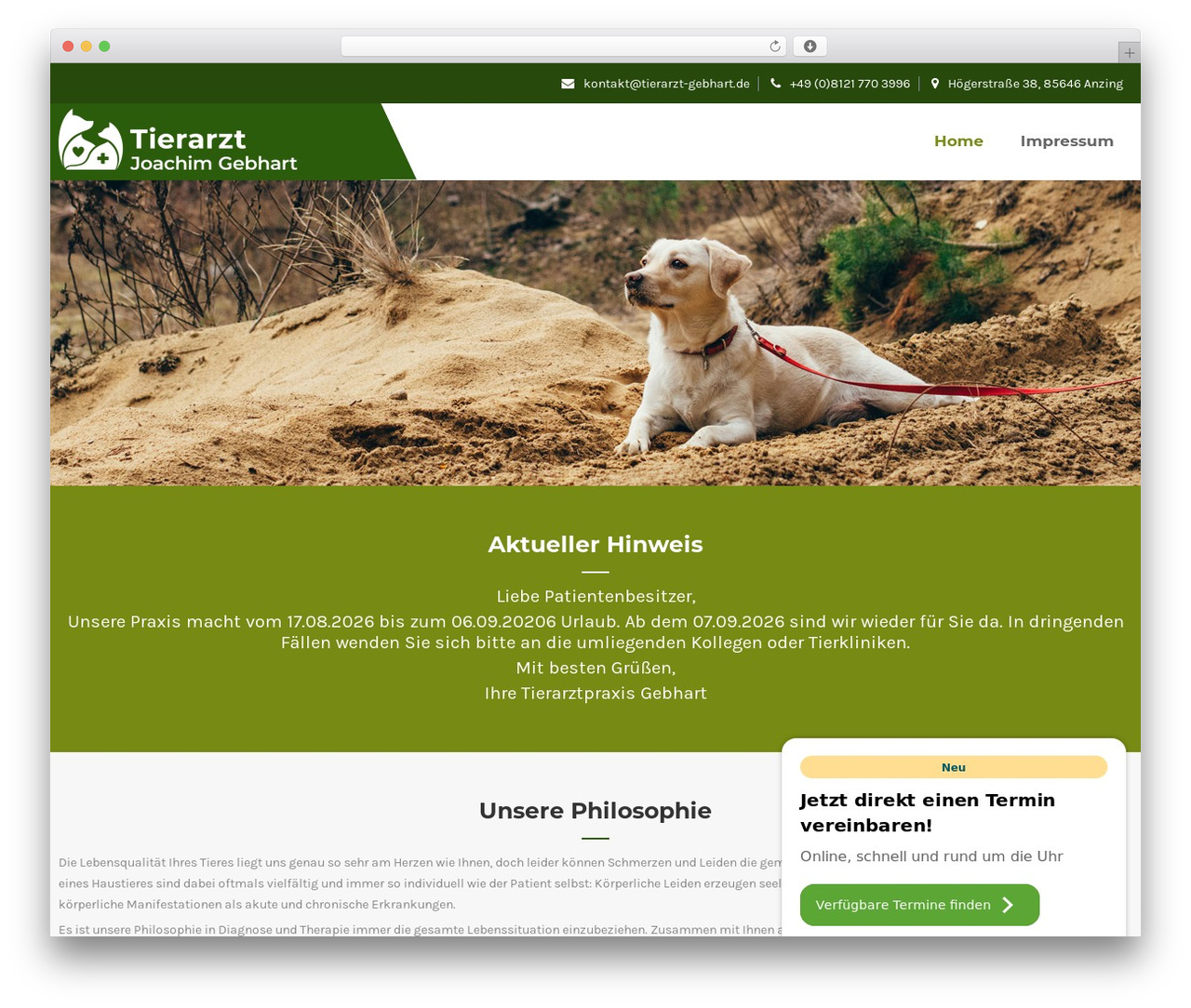 Animals Pro WordPress theme - tierarzt-gebhart.de Animals Pro WordPress theme - tierarzt-gebhart.de