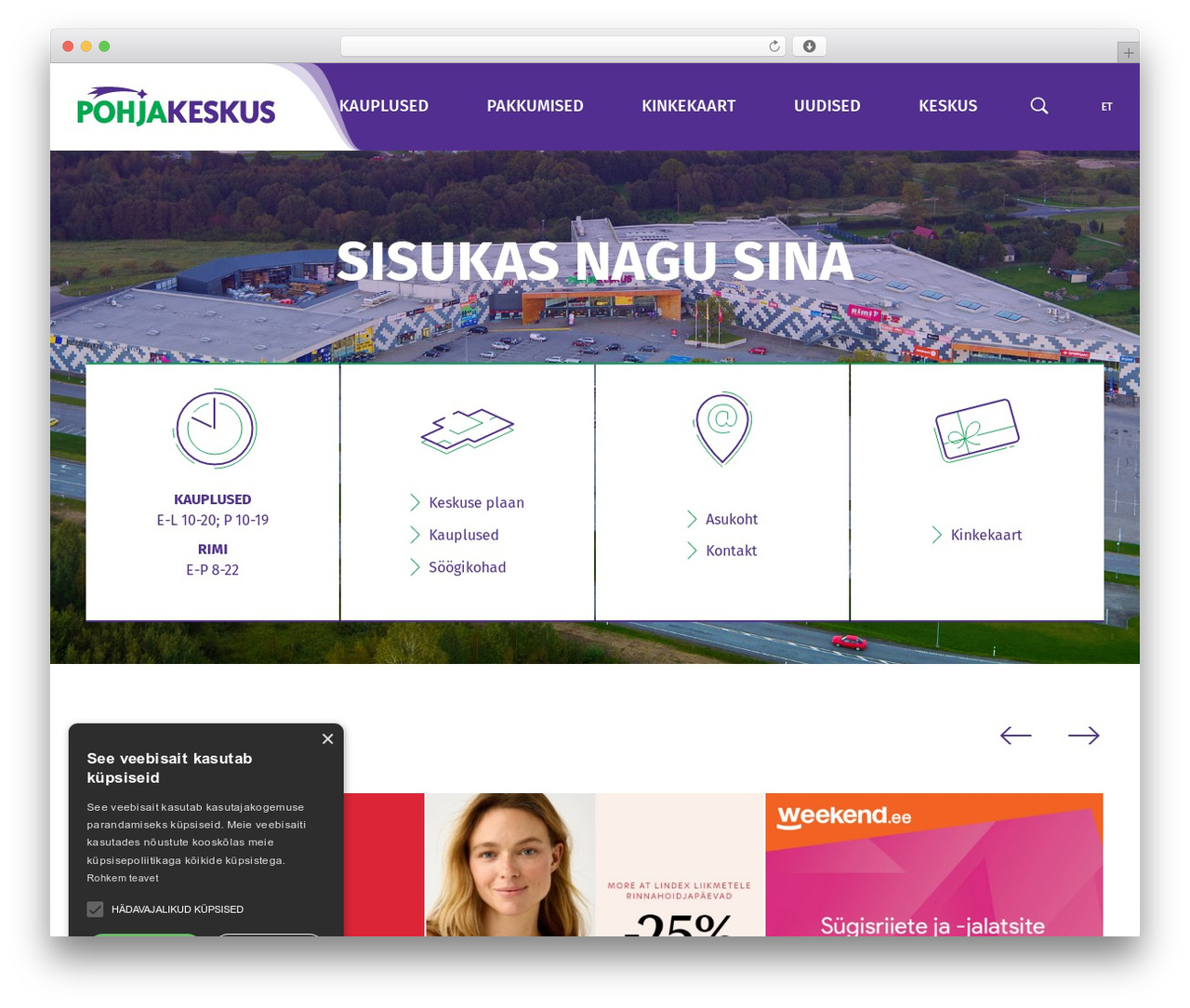 Põhjakeskus WordPress theme - pohjakeskus.ee