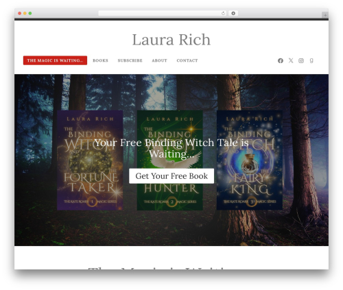 Radcliffe 2 WP theme - laurarichwrites.com