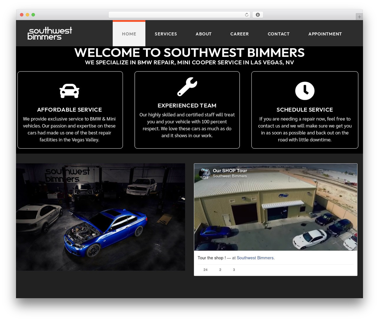 ShiftUp WordPress theme - southwestbimmers.com