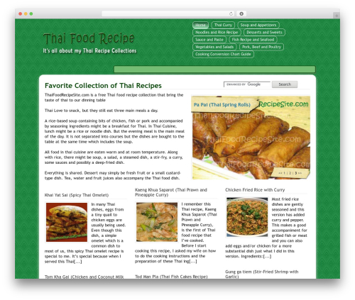 WP theme Catalyst - thaifoodrecipesite.com