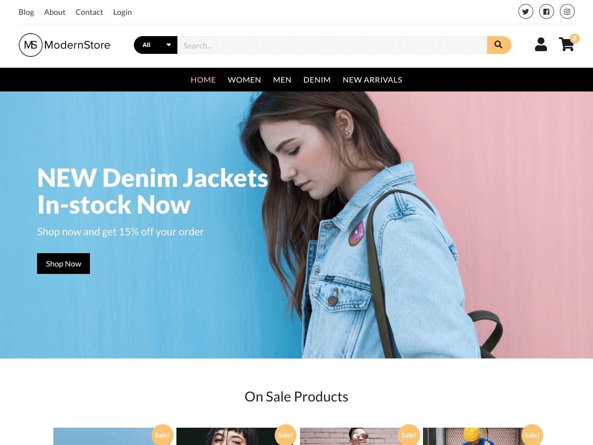 Modern Store WordPress shopping theme