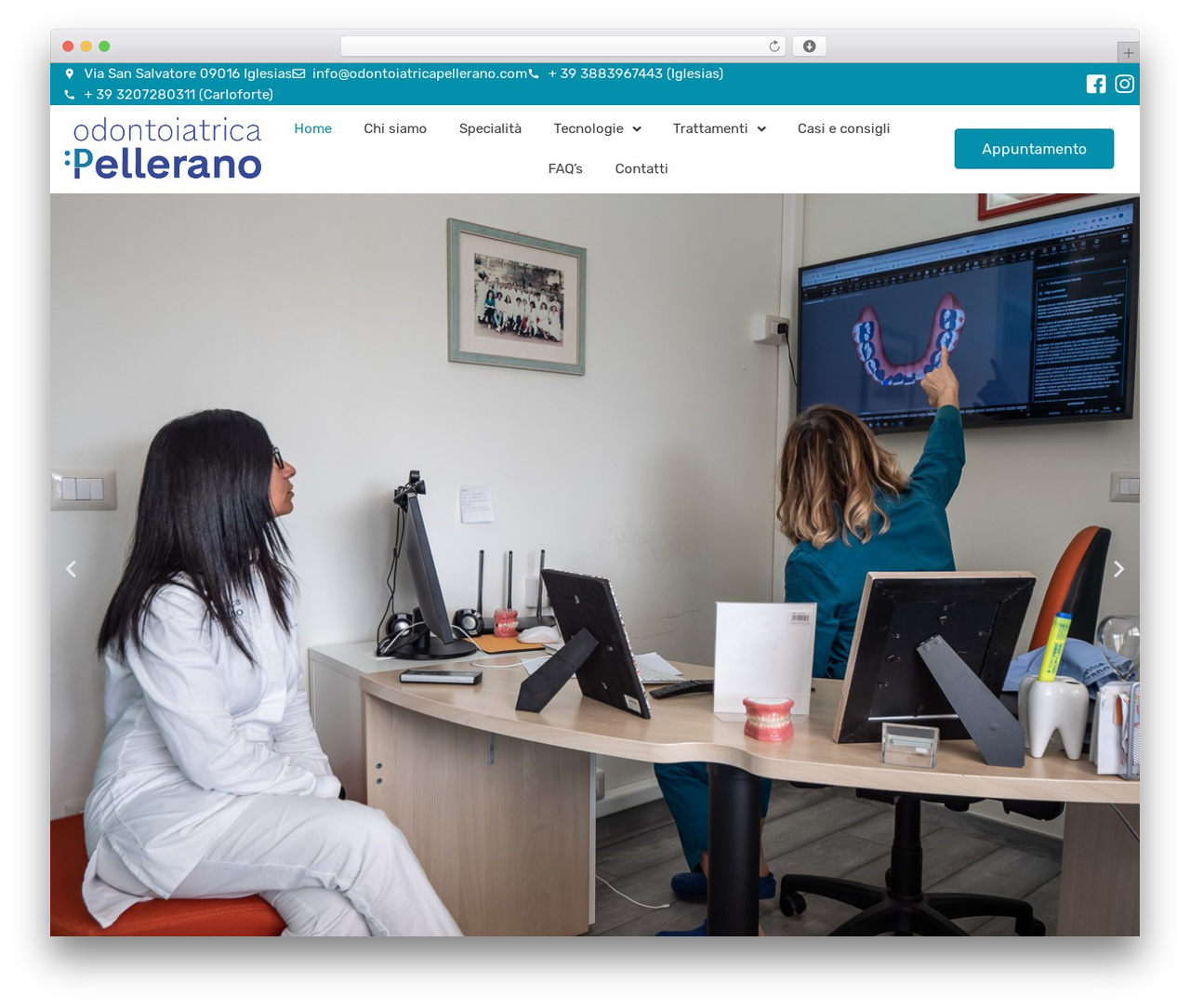 WordPress theme Dento - odontoiatricapellerano.com