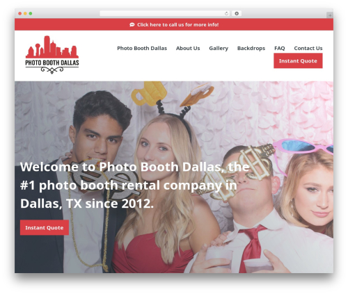Hovercraft WordPress theme - photoboothdallas.org