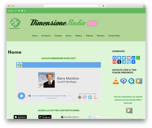 Neeon WordPress theme - dimensioneradio.net
