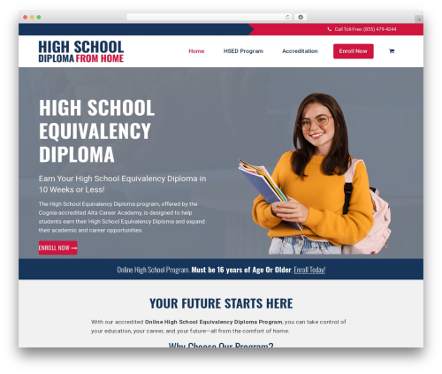 Total theme WordPress - highschooldiplomafromhome.com