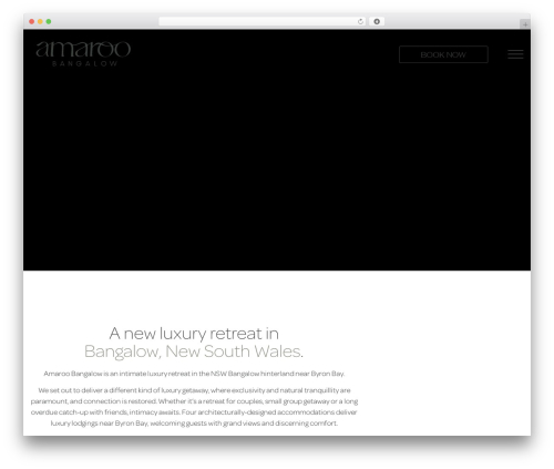 WordPress theme Amaroo - amaroobangalow.com