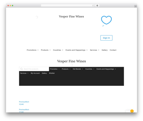 Prdctfltr WordPress plugin - vesperfinewines.com