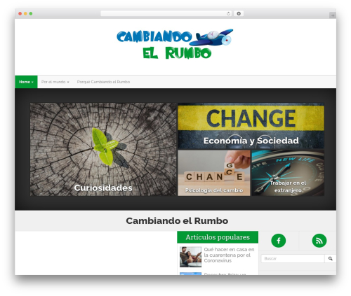 WordPress website theme Wordpress Bootstrap - cambiandoelrumbo.com