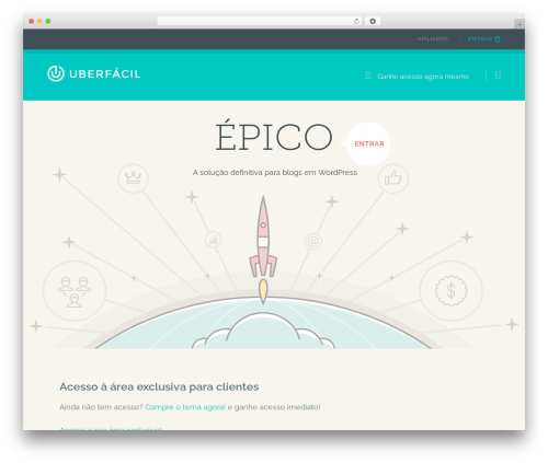 Best WordPress theme UberAdmin - minha.uberfacil.com