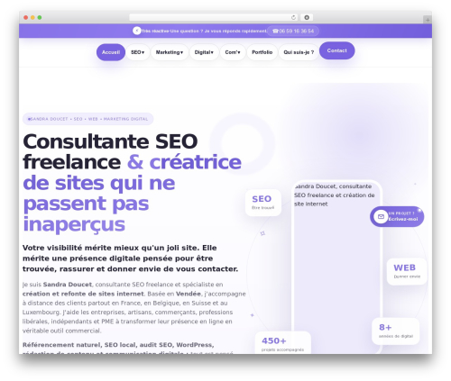 Ultimate cursor WordPress plugin - freelance-sandra-doucet.fr