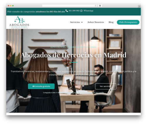 Hello Elementor WordPress theme - abogadosherenciasmadrid.net