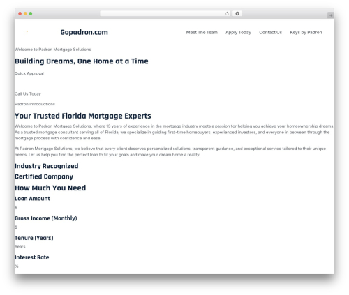 Pylon WordPress theme - gopadron.com