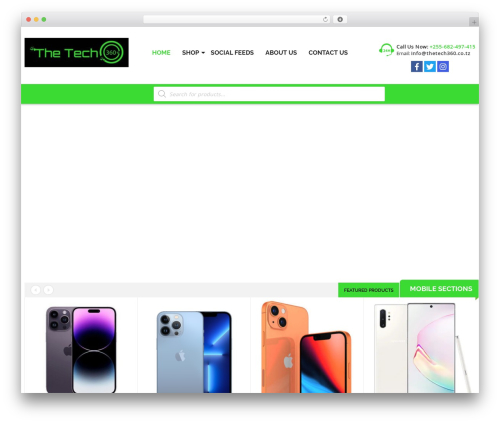 Revo top WordPress theme - thetech360.co.tz