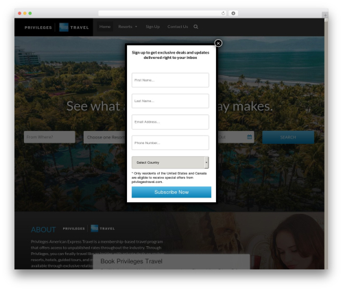 Theme WordPress WP Rocket Theme - primeleisures.com