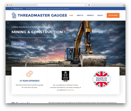 WordPress theme Divi - threadmastergauges.co.uk