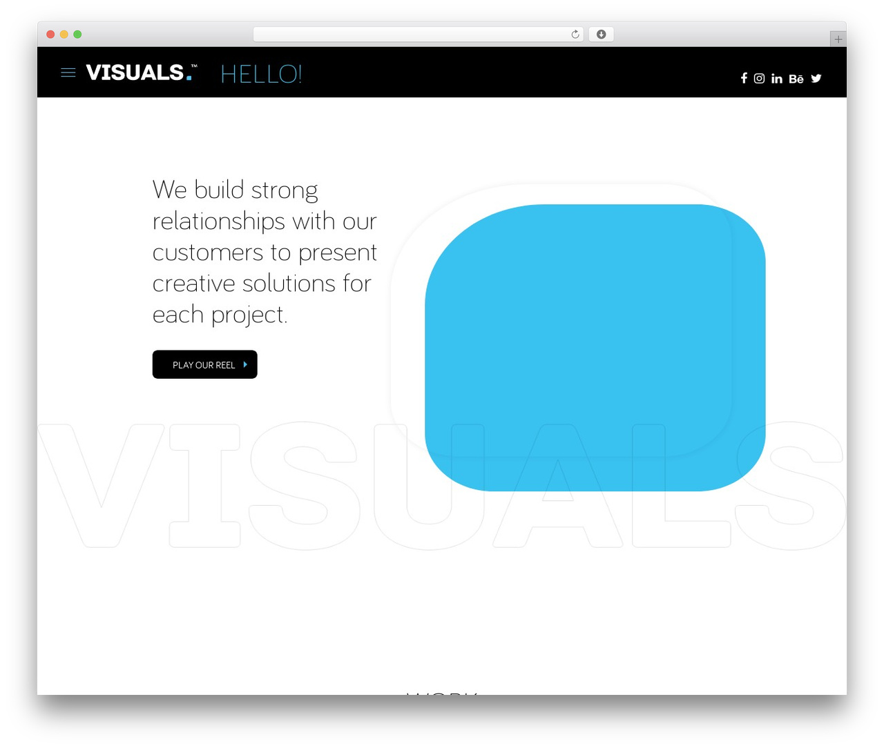 WordPress website theme Visuals - visuals.pt