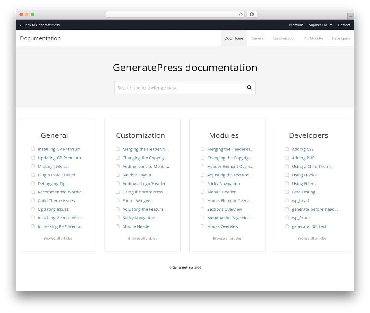 Keep WordPress theme - docs.generatepress.com