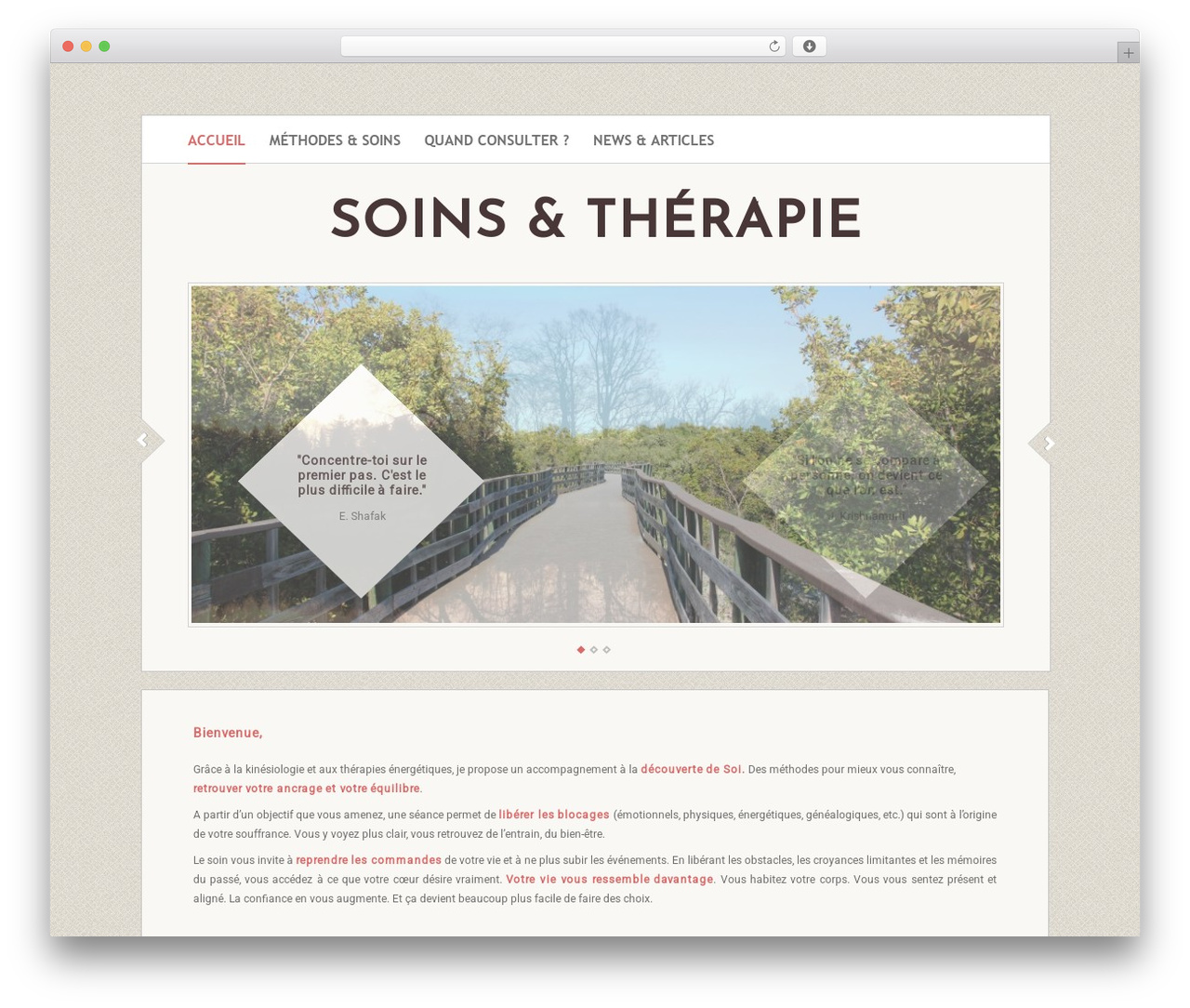 Theme WordPress Tilability - soins-therapie.ch
