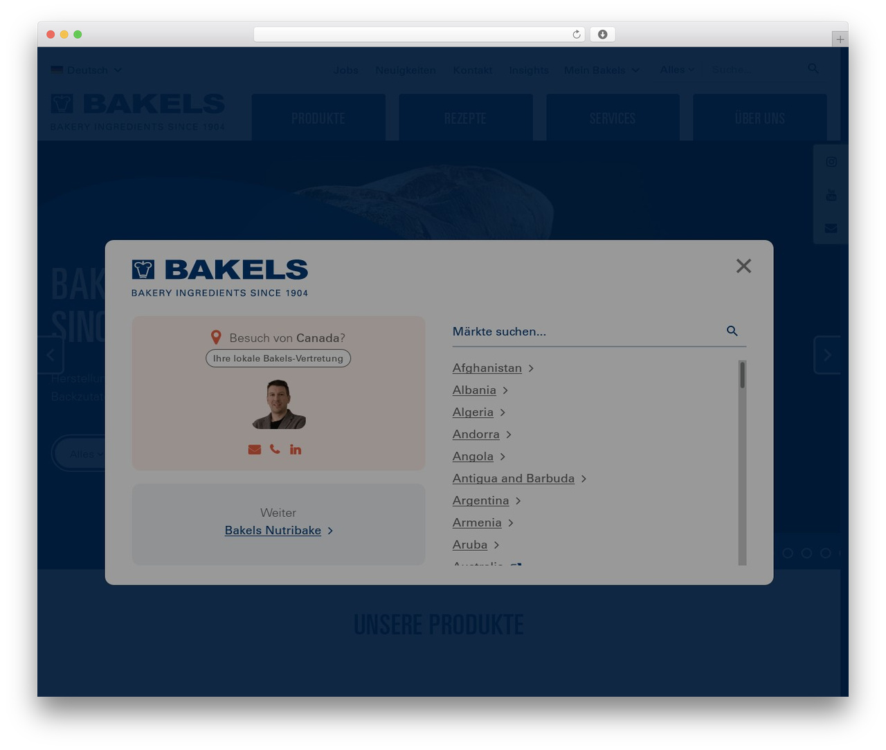 WordPress theme Bakels Local - bakels.ch