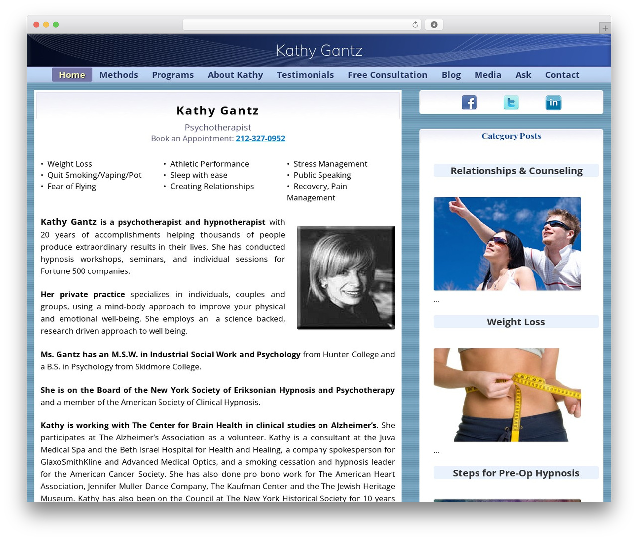 WordPress theme Genesis - kathygantz.com