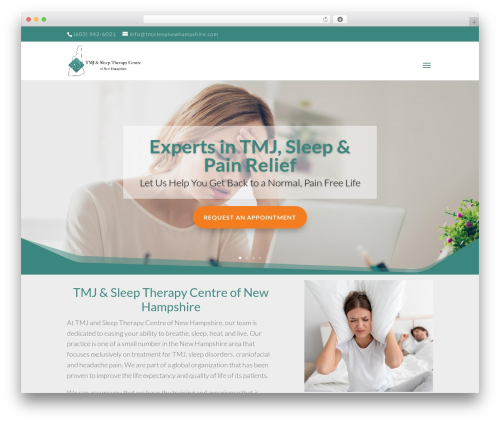 WordPress theme Divi - tmjsleepnewhampshire.com