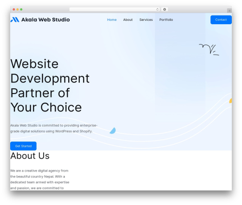 AWS WordPress theme - akalawebstudio.com
