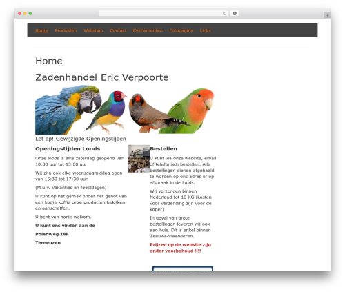 DarkOrange WordPress theme - zadenhandelericverpoorte.nl