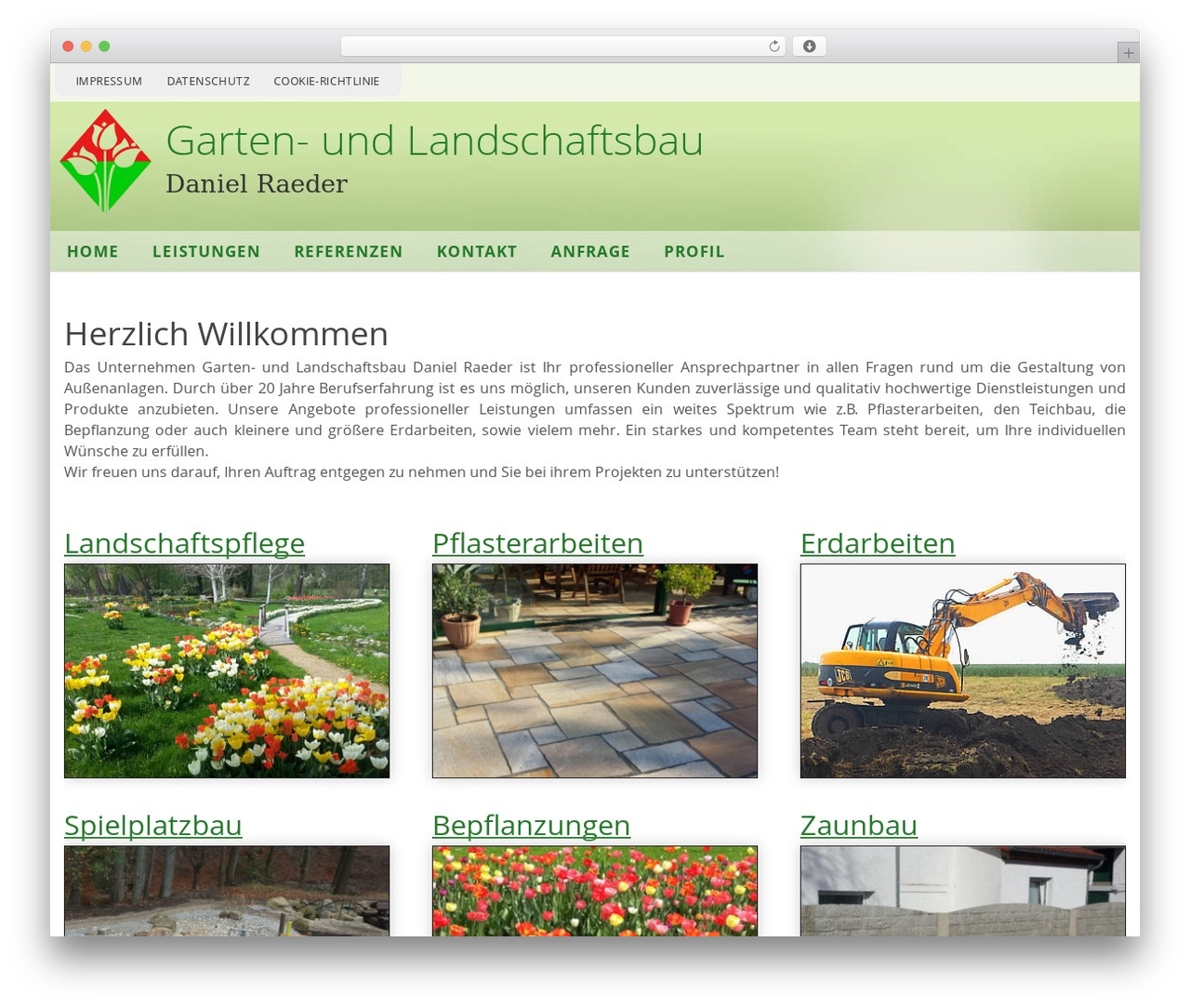 Nirvana theme WordPress - galabau-raeder.de
