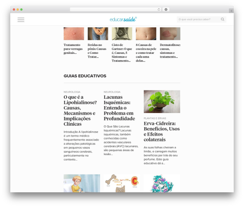 Powered WordPress theme - educarsaude.com